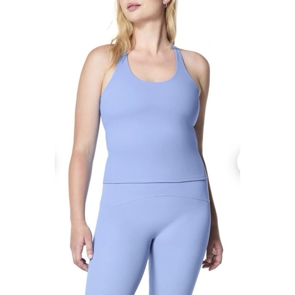 SPANX Contour Crossback Shelf Tank  In Blue Size XS  NWT MSRP 134